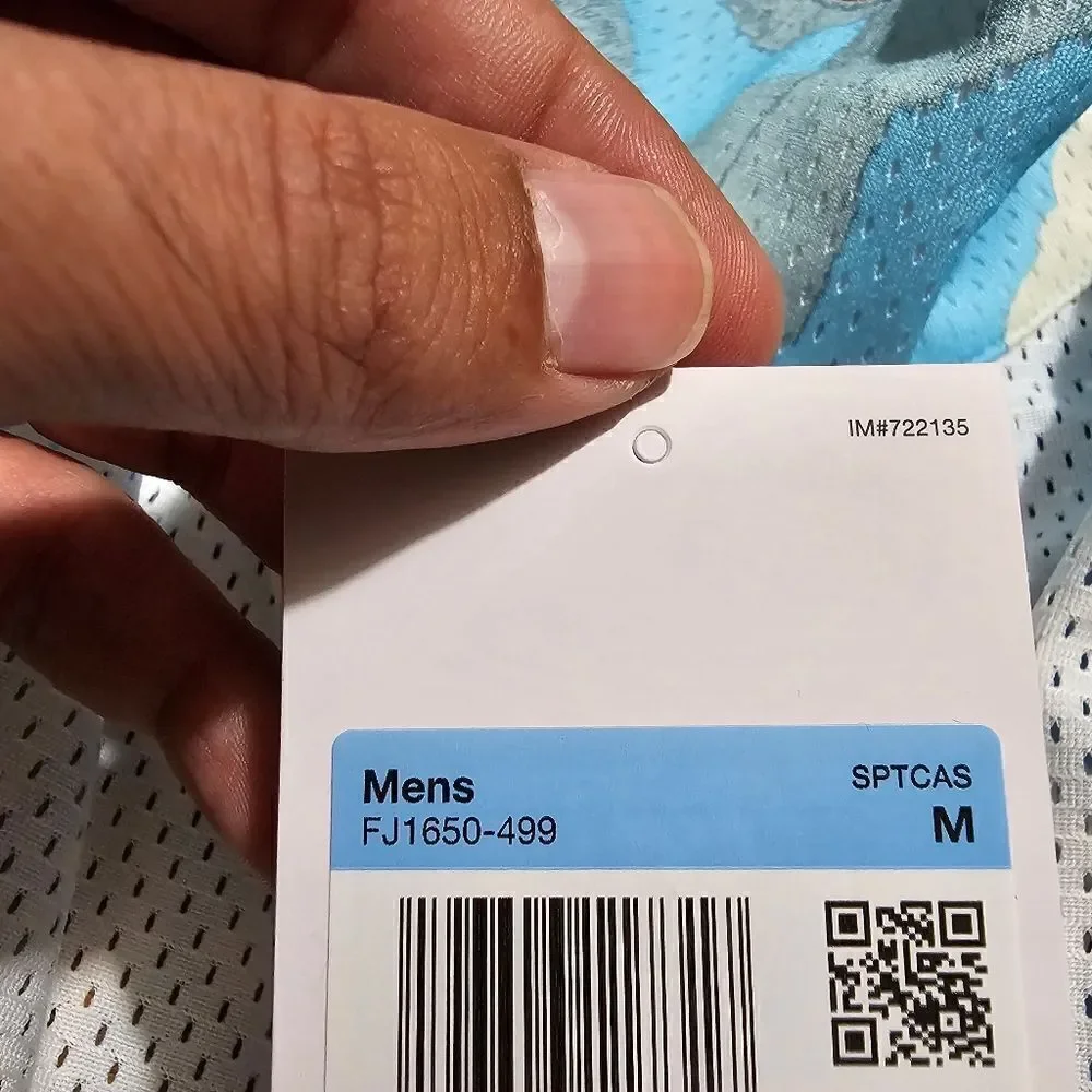 Nike Rose City Mesh Button-Up Shirt Dri-Fit Floral Men's Medium Blue FJ1650-499 - Picture 11 of 12